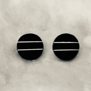 Sterling and Onyx Earrings